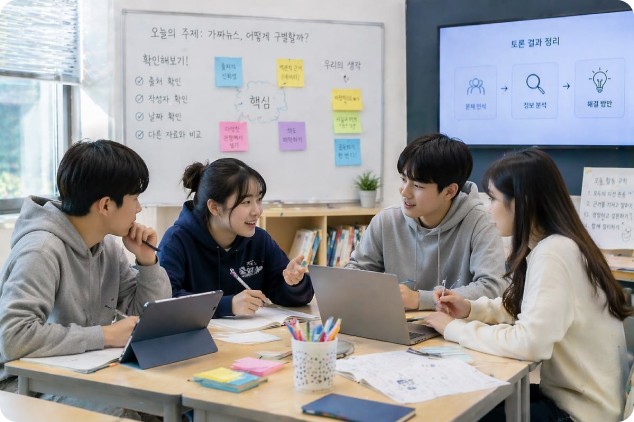 Students working together in a Chinese class